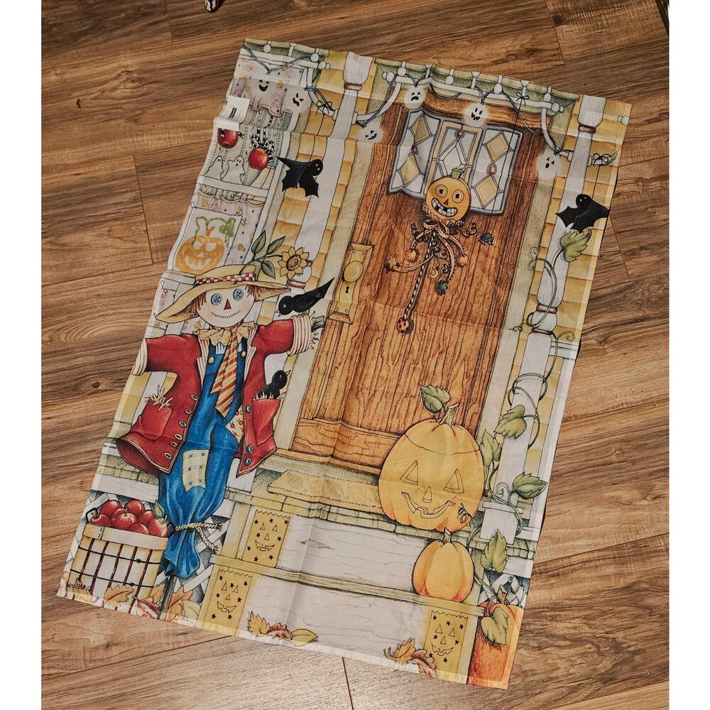 Fall Autumn house and garden flag 38x25